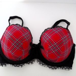 NWOT Victoria's Secret Dream Angels Plaid Demi Bra